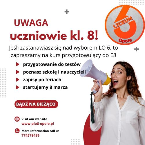 Uwaga ósmoklasiści